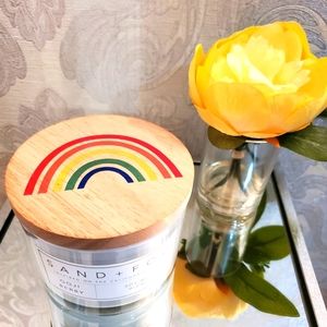 SAND + FOG Double Wick Candle Rainbow Lid